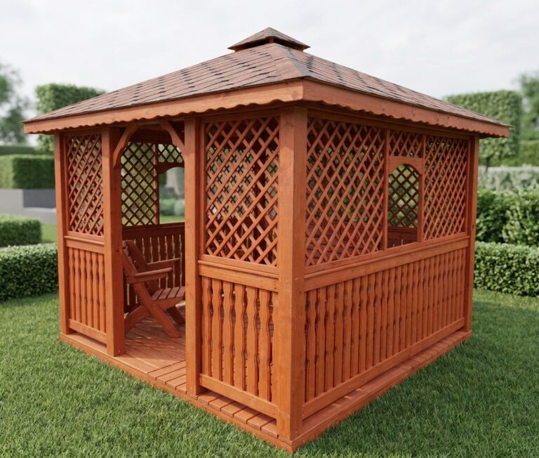 Dřevěný altán CHICAGO 400×400 cm
