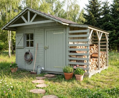 Zahradní domek BESKYDEK – vizualizace: barevná varianta – šalvějová