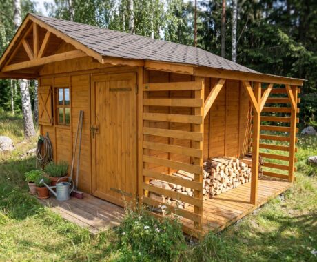 Zahradní domek BESKYDEK – vizualizace: letní odpoledne – pohled 3