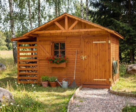 Zahradní domek BESKYDEK – vizualizace: letní odpoledne