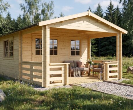 Zahradní domek MONTANA – vizualizace: letní odpoledne