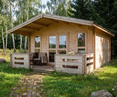 Zahradní domek FENIX – vizualizace: letní odpoledne – pohled 3