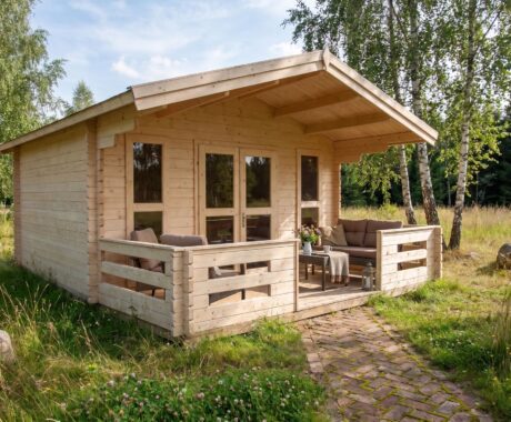 Zahradní domek FENIX – vizualizace: letní odpoledne – pohled 4